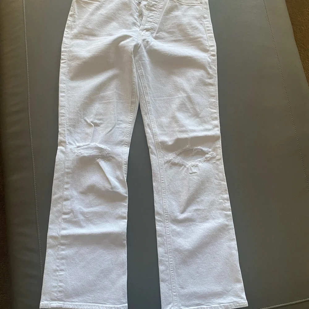 MOTHER Women's Crisp White  Jeans - Picture 3 of 10
